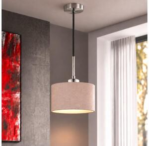 Eglo - LED Lustr na lanku TUNJA 1xE27/60W/230V pr. 20 cm béžová/černá