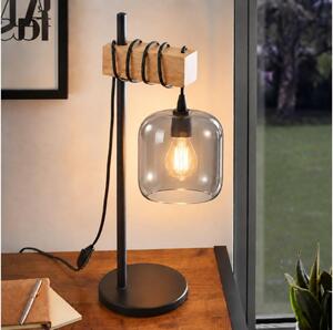BRILAGI - Stolní lampa NUBILA 1xE27/40W/230V hnědá/černá/kouřová šedá