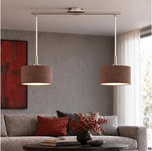 Eglo - LED Lustr na lanku TUNJA 2xE27/60W/230V matný chrom/hnědá