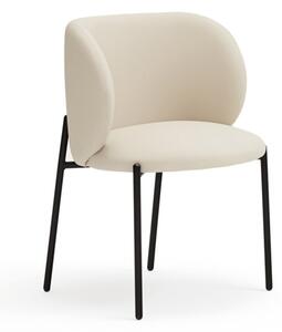 Béžová Židle Mogi s lesklým čalouněním 53 × 41 × 48/81 cm TEULAT