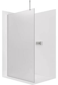 Sprchová zástěna Walk-in Onyx Top Cube L/P - 8 mm - hranatá vzpěra - chrom, mléčné sklo - 30x200 cm