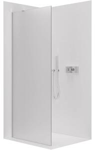 Sprchová zástěna Walk-in Onyx Y L/P - 8 mm - kulatá vzpěra - chrom, mléčné sklo - 30x200 cm