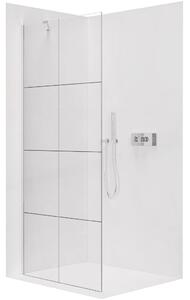 Sprchová zástěna Walk-in Onyx Y L/P - 8 mm - chrom, industriální sklo - 90x200 cm