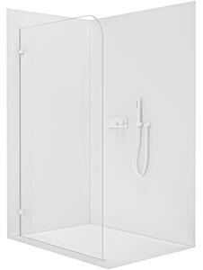 Sprchová zástěna Walk-in Orbis L/P - 8 mm - bílá matná, transparentní sklo - 70x200 cm