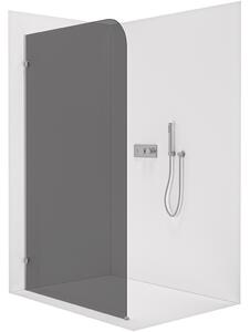 Sprchová zástěna Walk-in Orbis L/P - 8 mm - chrom, grafitové sklo - 70x200 cm
