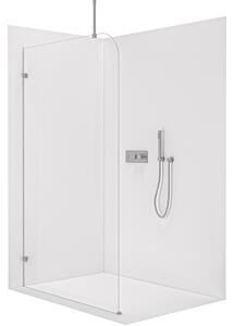 Sprchová zástěna Walk-in Orbis Top Round L/P - 8 mm - kulatá vzpěra - chrom, transparentní sklo - 110x200 cm