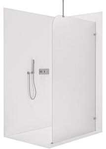 Sprchová zástěna Walk-in Orbis Top Round - Pravá - 8 mm - kulatá vzpěra - chrom, mléčné sklo - 110x200 cm