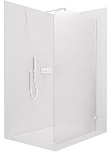 Sprchová zástěna Walk-in Orbis Round - Pravá - 8 mm - kulatá vzpěra - bílá matná, mléčné sklo - 110x200 cm