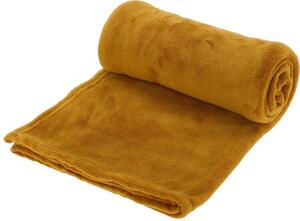 Home Styling Collection Měkká mikroplýšová deka, 125 x 150 cm Barva: Žlutá