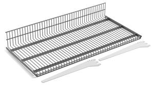 AJ Produkty Drátěná police MARKET, 900x430 mm, vč. držáků, stříbrná