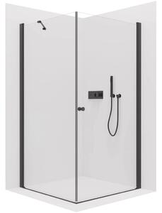 Sprchový kout Antelo L/P - 6 mm - černá matná, transparentní sklo - 120x40x190 cm - otočný