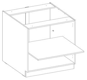 STL 80 cm skříňka dolní dvoudveřová LARA Barevné provedení: Bílá / Bílý lesk