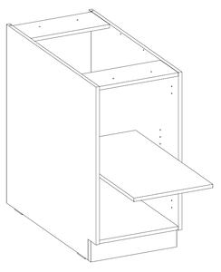 STL 40 cm skříňka dolní jednodveřová LARA Barevné provedení: Bílá / Šedý lesk