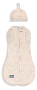 Zavinovačka Sleepee Second Step Swaddle s čepičkou zdarma Vintage Animals Cream