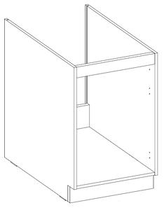 STL 50 cm skříňka pod dřez LARA Barevné provedení: Bílá / Cappucino lesk
