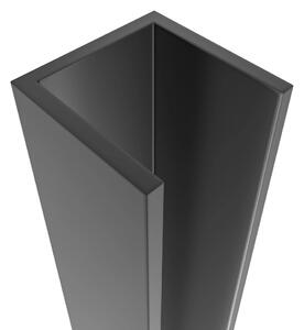 Stěnový profil pro instalaci do niky pro dveře a zástěny Antelo L/P - černá matná - 10 mm