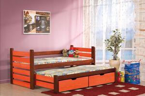 Meblobed Dětská postel Matěj - komplet - masiv Velikost spací plochy: 180x80, Barva dílů: přírodní, Barva konstrukce: přírodní