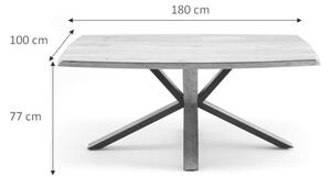 Jídelní stůl Tyler 180x77x100 cm (přírodní akát)