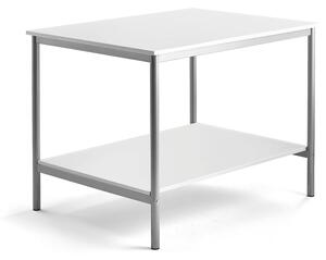 AJ Produkty Pracovní stůl, 1200x900 mm, bílá, stříbrná