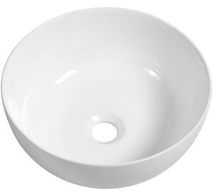 Umyvadlo keramické Elio - na desku - bílá lesklá - Ø 32 cm