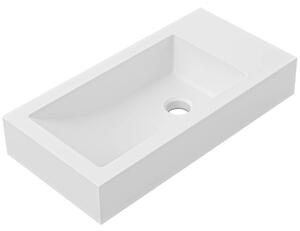 Umyvadlo z litého mramoru Sofia - bílá matná - 50x25 cm