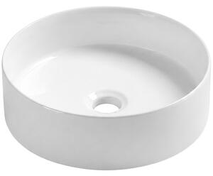 Umyvadlo keramické Pinto - na desku - bílá lesklá - Ø 35,2 cm