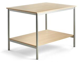 AJ Produkty Pracovní stůl, 1200x900 mm, bříza, šedá