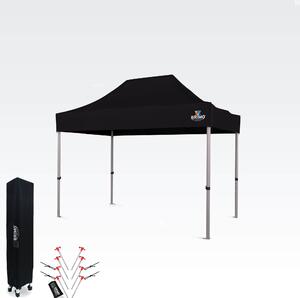 BRIMO Nůžkový stan 2x3m - bez 3 stěn - Černá S. Alu