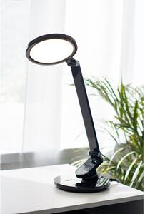 Černá stolní lampa LED s displejem ARTIS