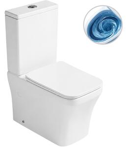 WC kombi Hugo, Vortex - vírové splachování + Slim/SoftClose sedátko - spodní/zadní odpad - bílá lesklá - 62x37,5 cm