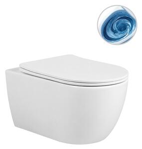 WC závěsné Felci, Vortex - vírové splachování + Slim/SoftClose sedátko - bílá lesklá - 55,5x36 cm