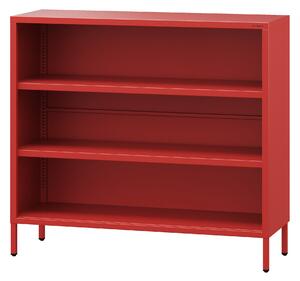 Nízká knihovna LUCA, 1000 x 900 x 350 mm, Modern: červená barva
