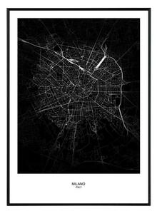 Milano map - 50x70 cm Obraz