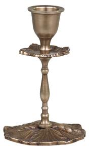 Mosazný antik kovový svícen na úzkou svíčku - Ø 8*11cm