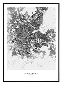 Mexico city map - 50x70 cm Obraz