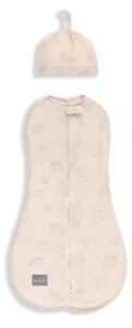 Zavinovačka Sleepee First Step Swaddle s čepičkou zdarma Vintage Animals Cream