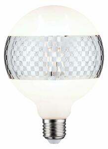 PAULMANN LED G125 kruhové zrcadlo stříbrná lesklá károvaná E27 2700K stmívatelné 287.42
