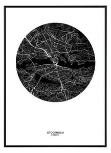 Stockholm map - 50x70 cm Obraz
