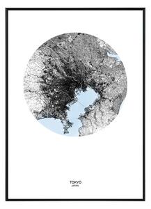 Tokyo map - 50x70 cm Obraz