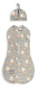 Zavinovačka Sleepee Second Step Swaddle s čepičkou zdarma Vintage Animals Sky Blue