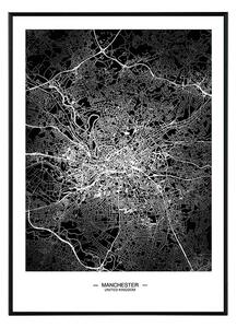 Manchester map - 50x70 cm Obraz