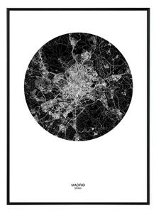 Madrid map - 50x70 cm Obraz