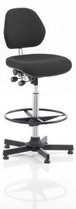 AJ Produkty Pracovní židle AUGUSTA, 650-900 mm, opěrný kruh, textilní potah, černá