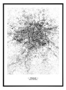 Prague map - 50x70 cm Obraz