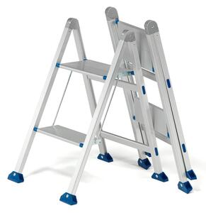 AJ Produkty Skládací hliníkové schůdky AMEND, 2 příčky, výška 540 mm