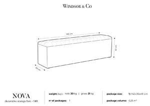 Béžová Lavice s úložným prostorem Nova 140 × 34 × 47 cm WINDSOR & CO
