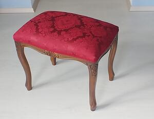 Taburet art.FL216sg tmavě červený potah