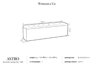 WINDSOR & CO Lavice s úložným prostorem Astro 140 × 34 × 47 cm