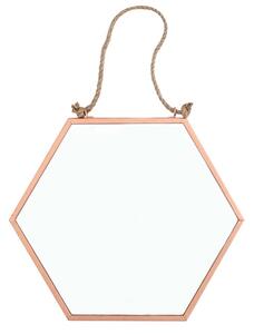 Jones Home & Gift Kovové závěsné zrcadlo zlaté barvy 21cm