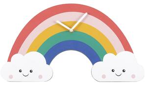 Jones Home & Gift Dětské nástěnné hodiny s motivem duhy Rainbow